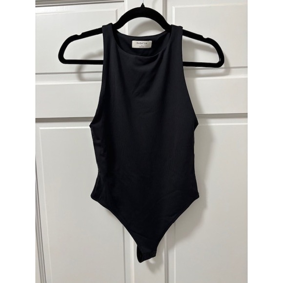 Babaton Tops - Babaton Black Bodysuit Sleeveless Ribbed Tank Top Women's Size S